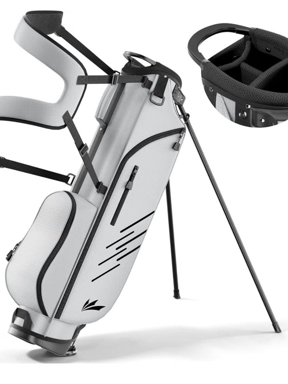 Lightweight Golf Stand Bag 4 Way Divider Carry Bag Half Set Rain Hood